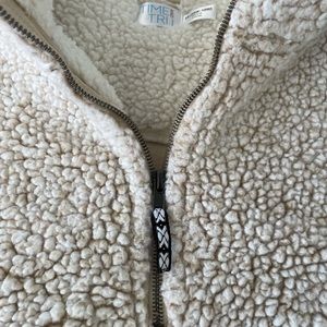 Oatmeal Heather Sherpa Zip Up Jacket